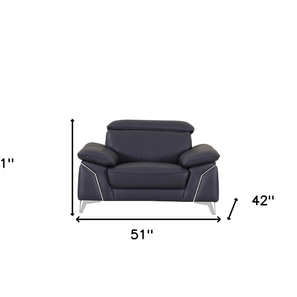 51" Gray Chair and a Half