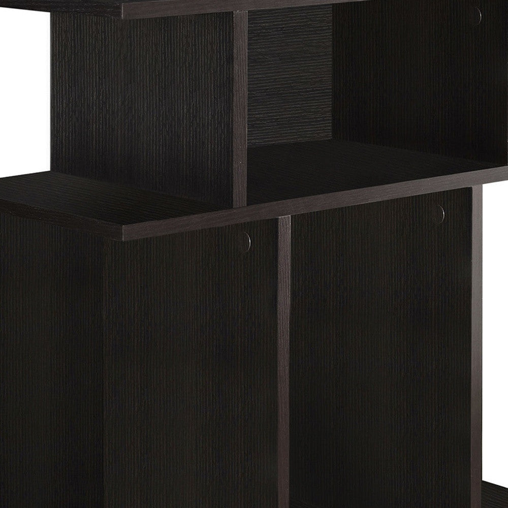24" Brown Wood End Table With 6