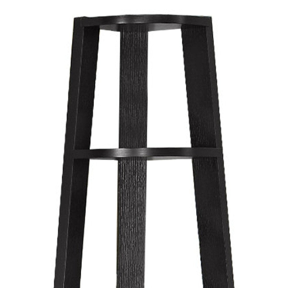 71" White Wood Five Tier Corner Bookcase