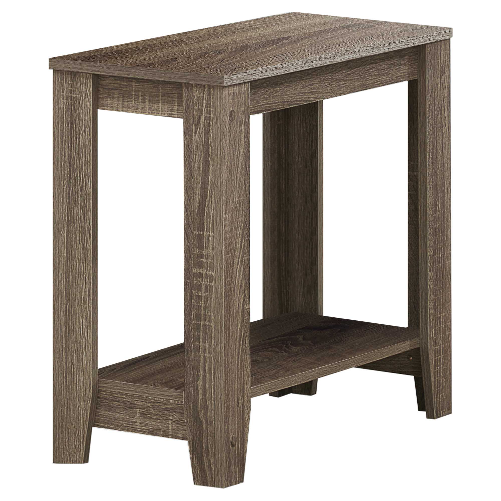 22" Black And Gray End Table With Shelf