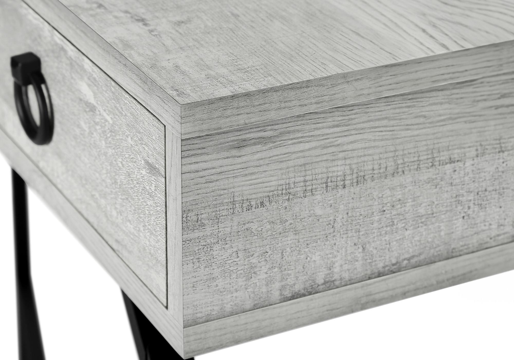 43" Gray And Black Cross Leg Console Table