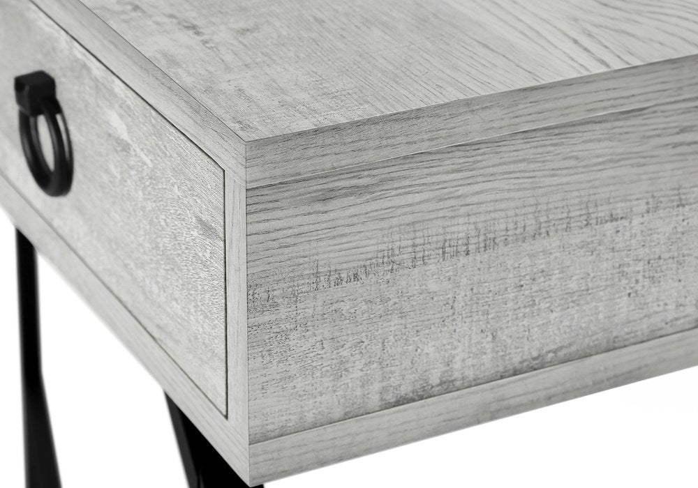 43" Gray And Black Cross Leg Console Table