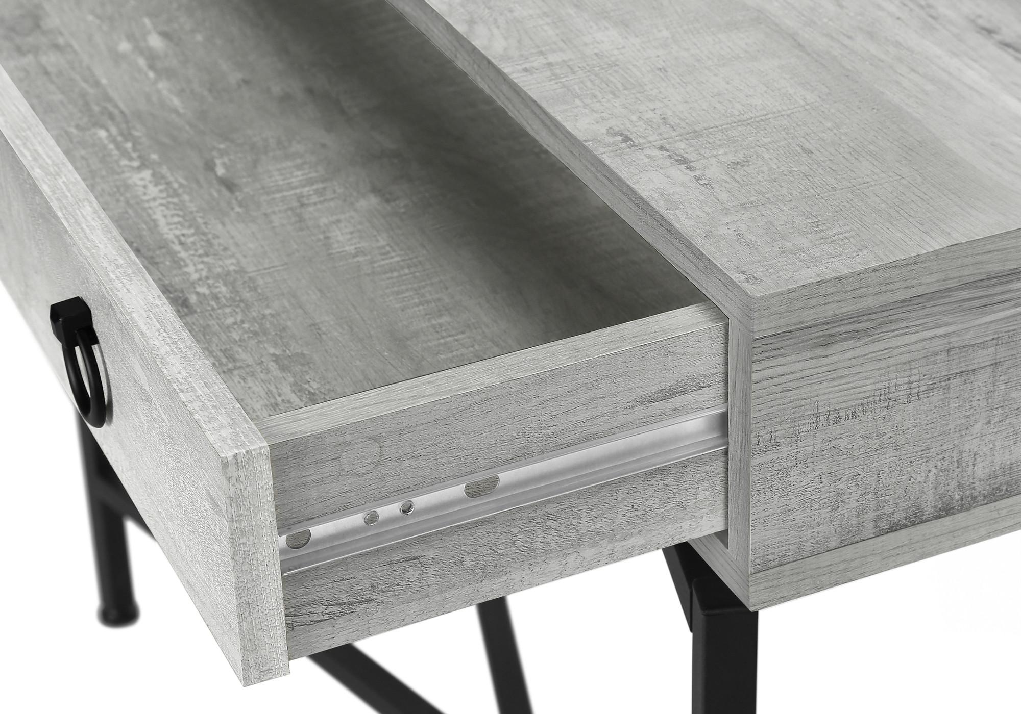 43" Gray And Black Cross Leg Console Table