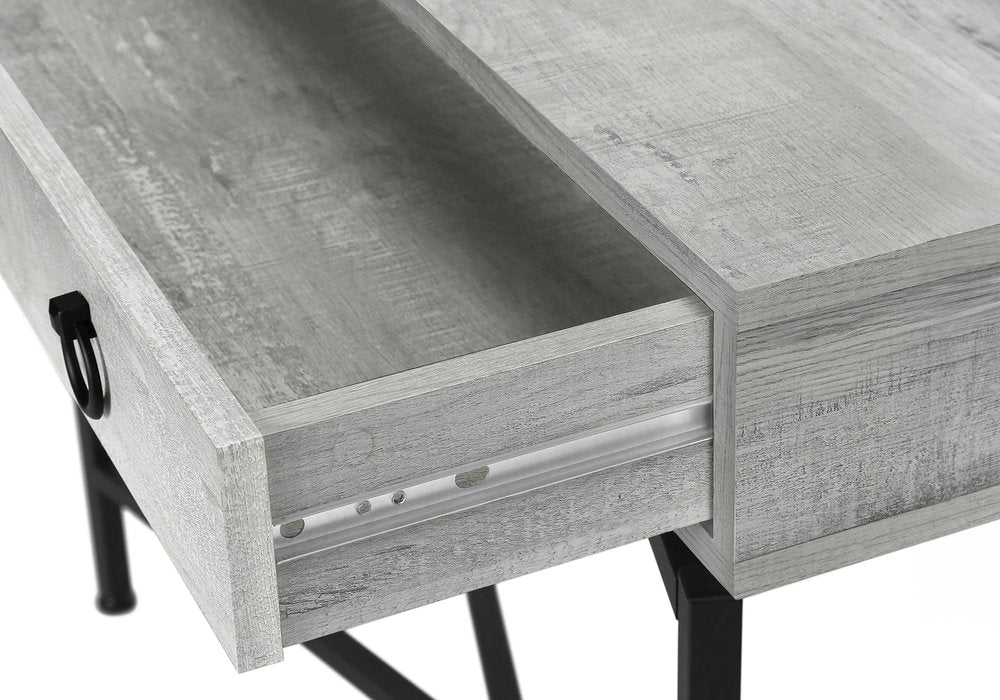 43" Gray And Black Cross Leg Console Table