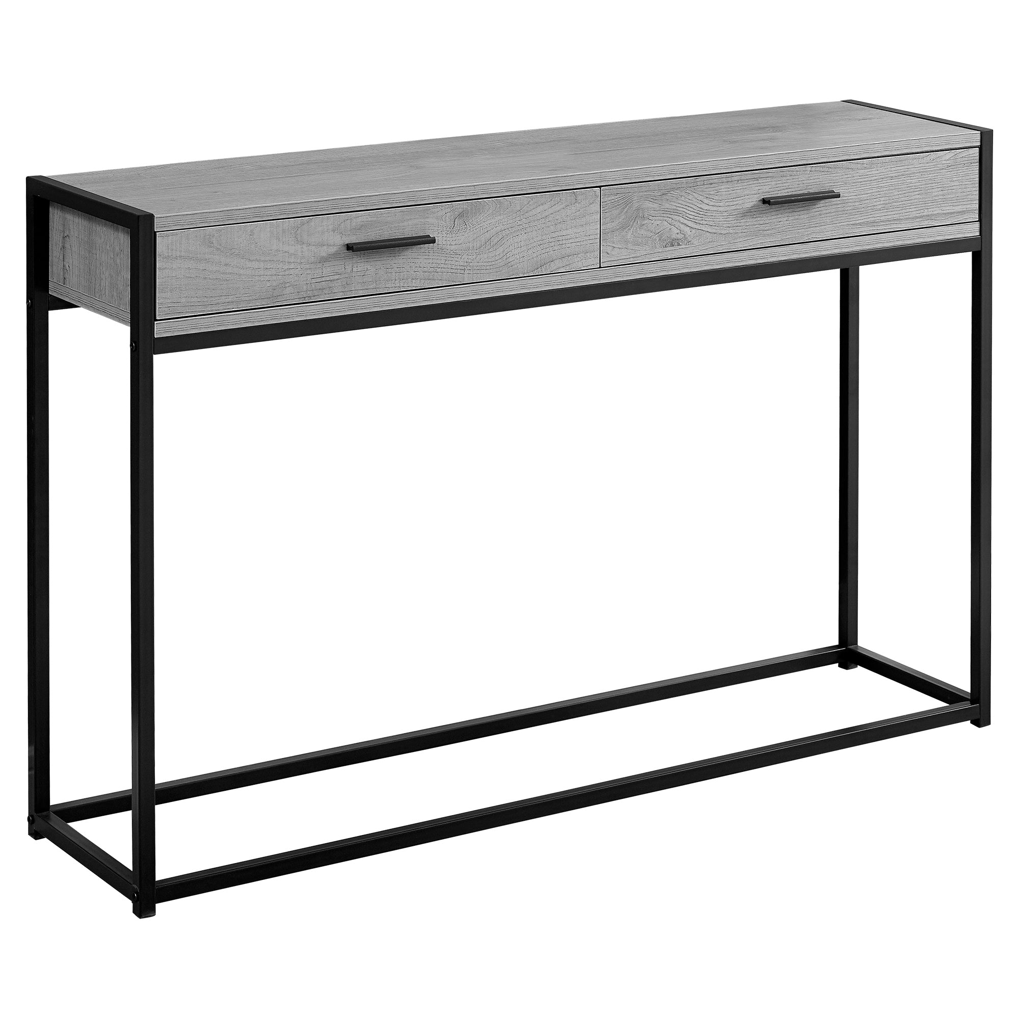 48" Gray And Black Frame Console Table