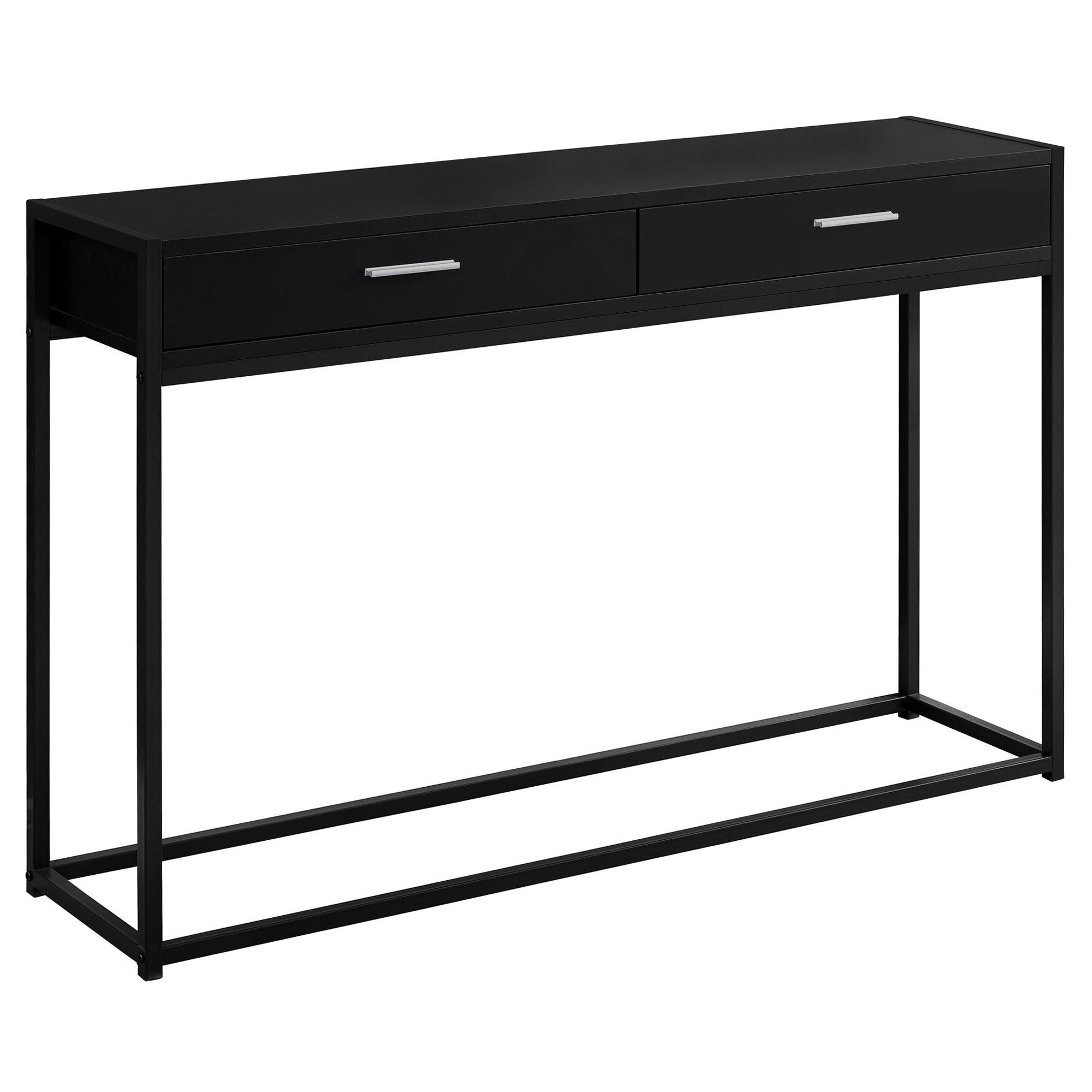 48" Gray And Black Frame Console Table