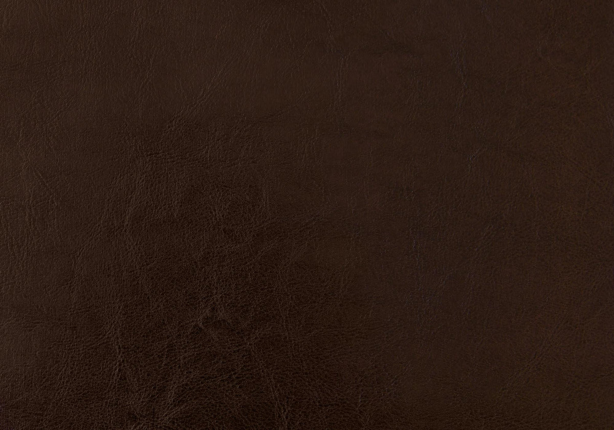 Brown Solid and Manufactured Wood Full Upholstered Faux Leather Bed Frame
