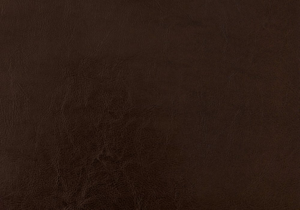 Brown Solid and Manufactured Wood Full Upholstered Faux Leather Bed Frame