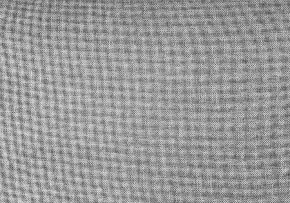 Gray Solid Wood And Tufted Linen Queen Bed Frame with Nailhead Trim