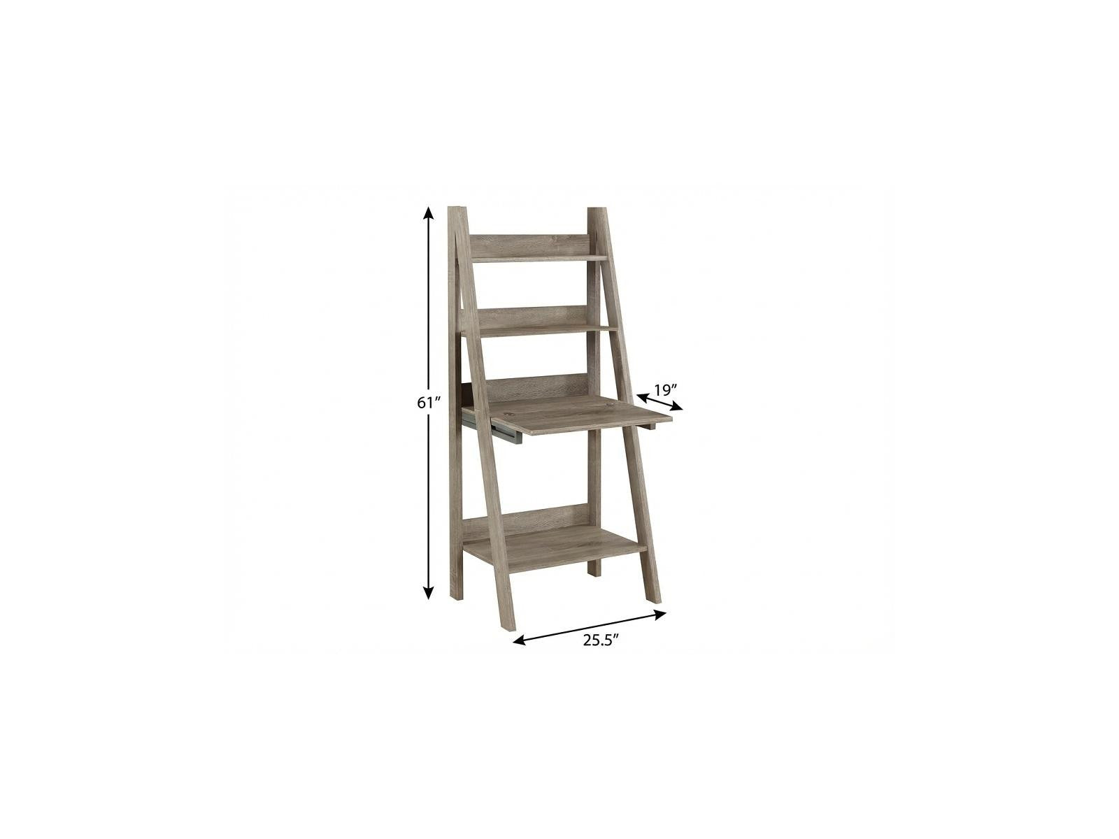26" Taupe Wood Ladder Desk