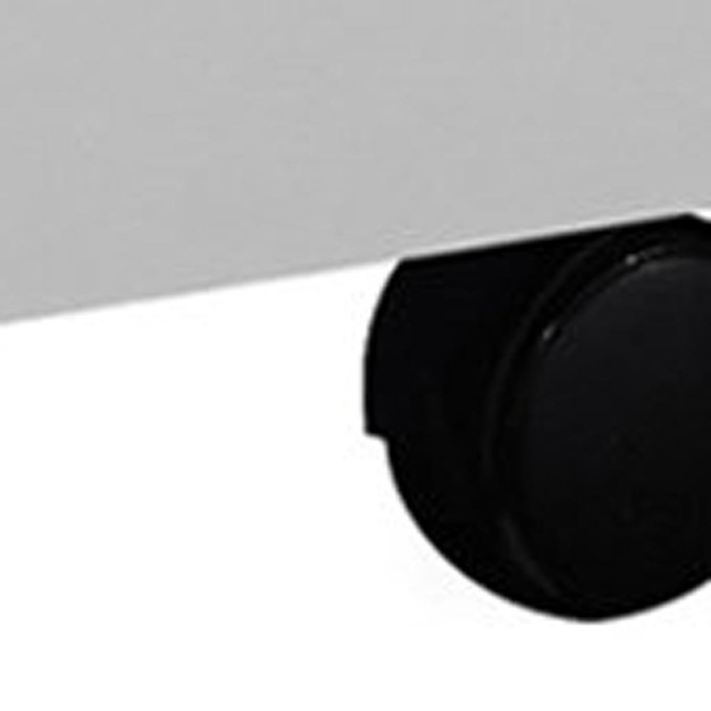 25" White Particle Board Filing Cabinet With Drawers