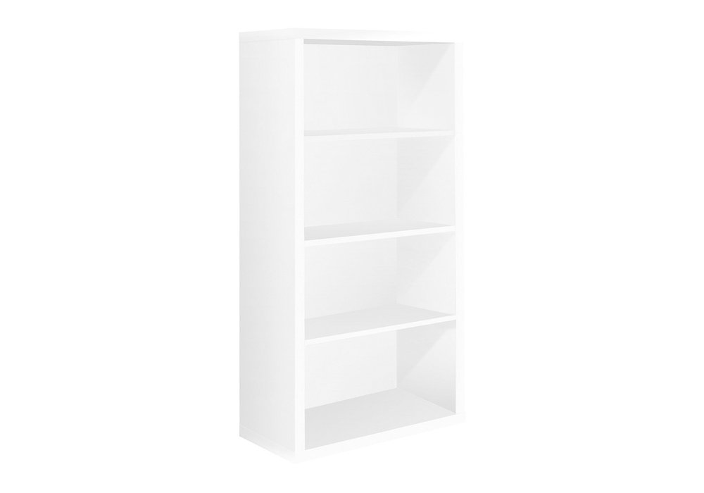 48" Taupe Distressed Wood Adjustable Four Tier Bookcase