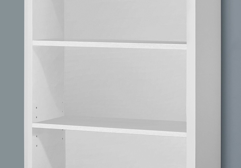 48" Taupe Distressed Wood Adjustable Four Tier Bookcase
