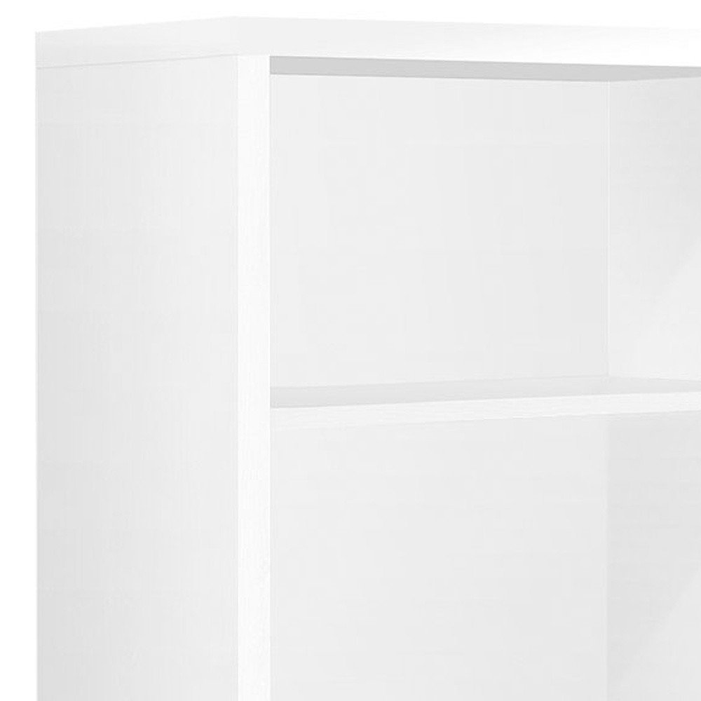 48" Taupe Distressed Wood Adjustable Four Tier Bookcase