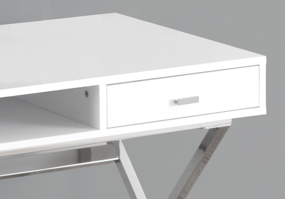 24" Brown and Black Computer Desk With Two Drawers