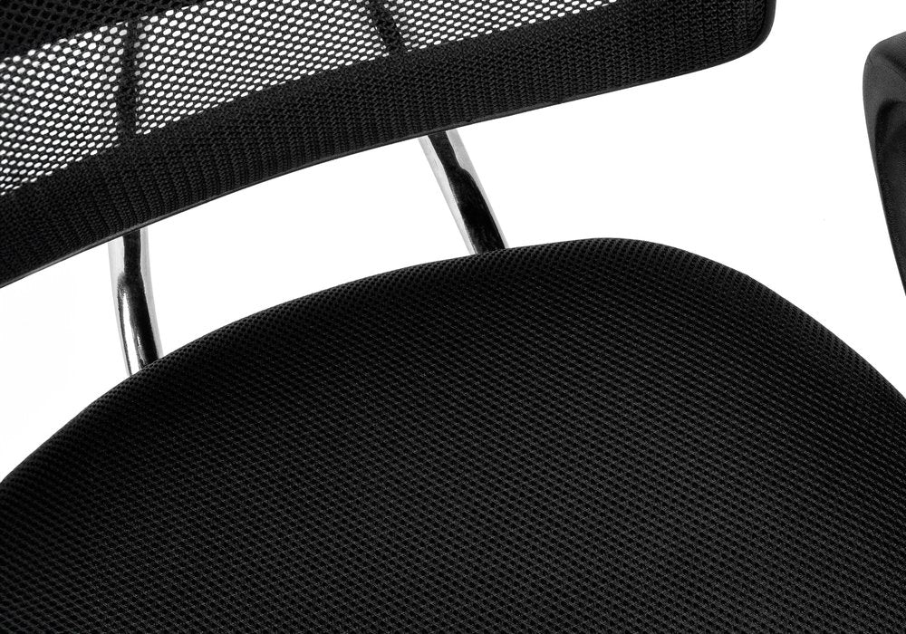 Black Adjustable Height Swivel Rolling Office Chair