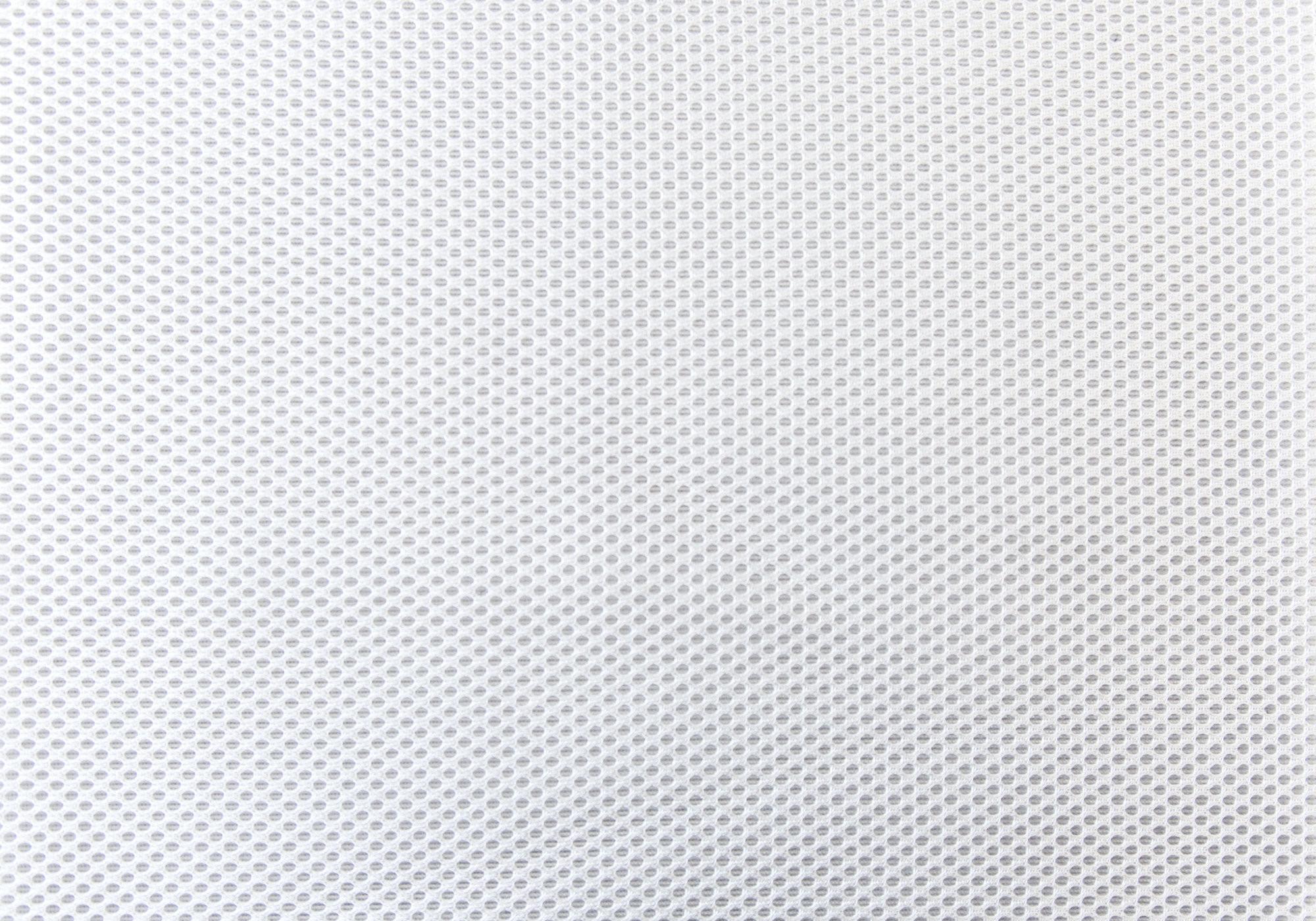 White Polyester Seat Swivel Adjustable Task Chair Mesh Back Plastic Frame
