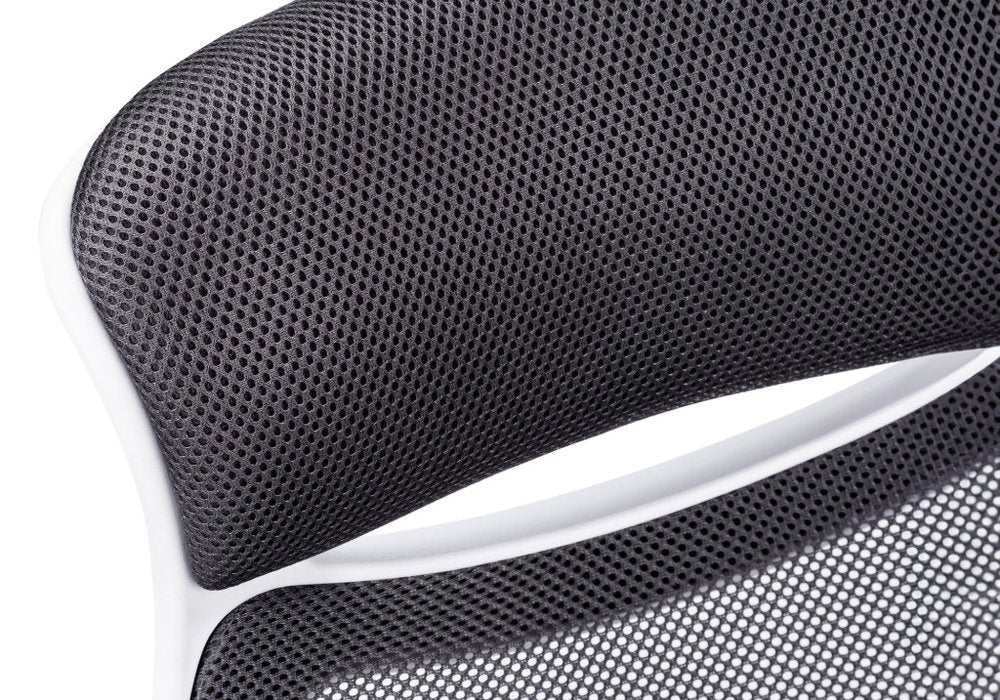 Black Polyester Seat Swivel Adjustable Executive Chair Mesh Back Plastic Frame
