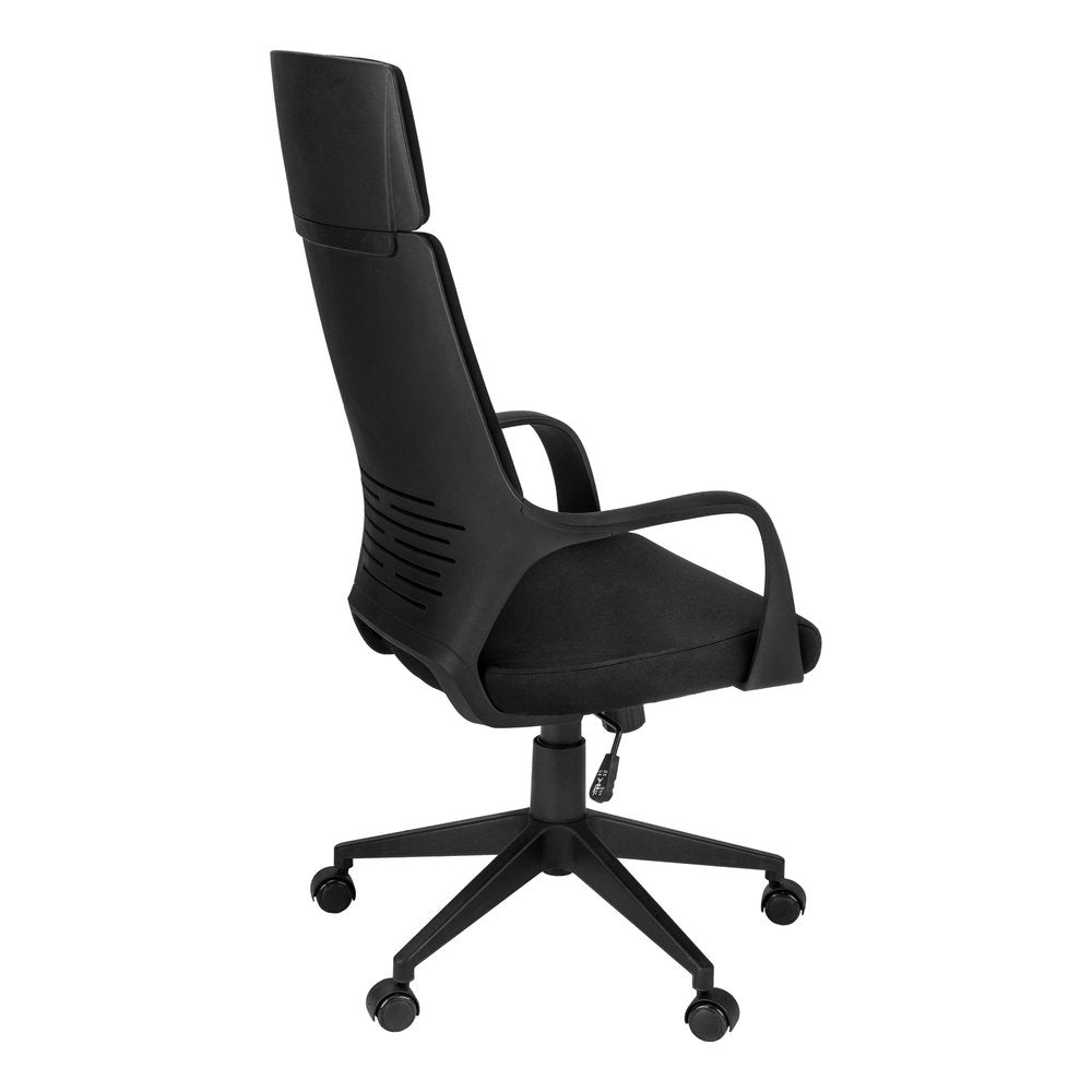 Gray Fabric Tufted Seat Swivel Adjustable Executive Chair Fabric Back Plastic Frame