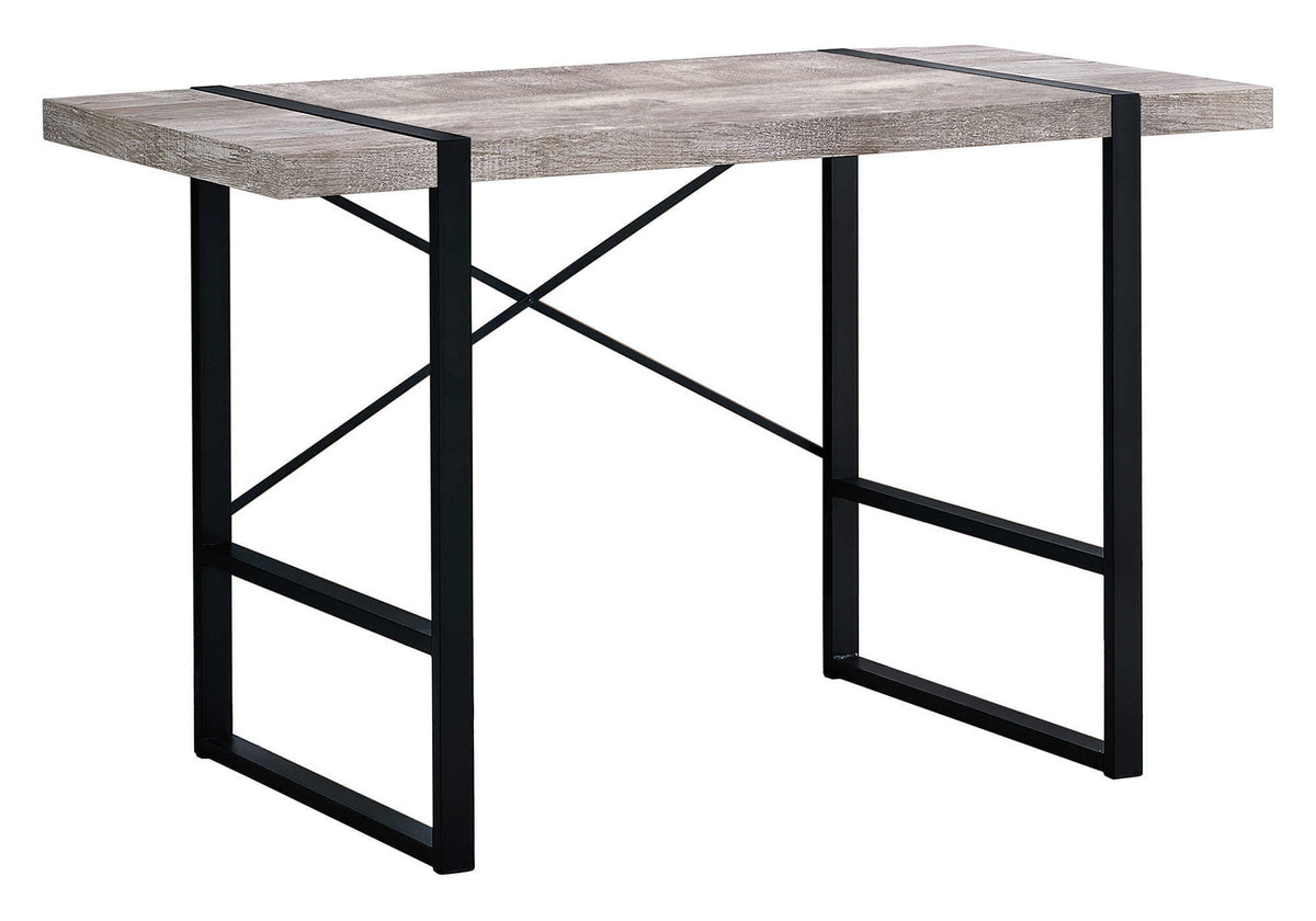 49" Taupe and Black Computer Desk