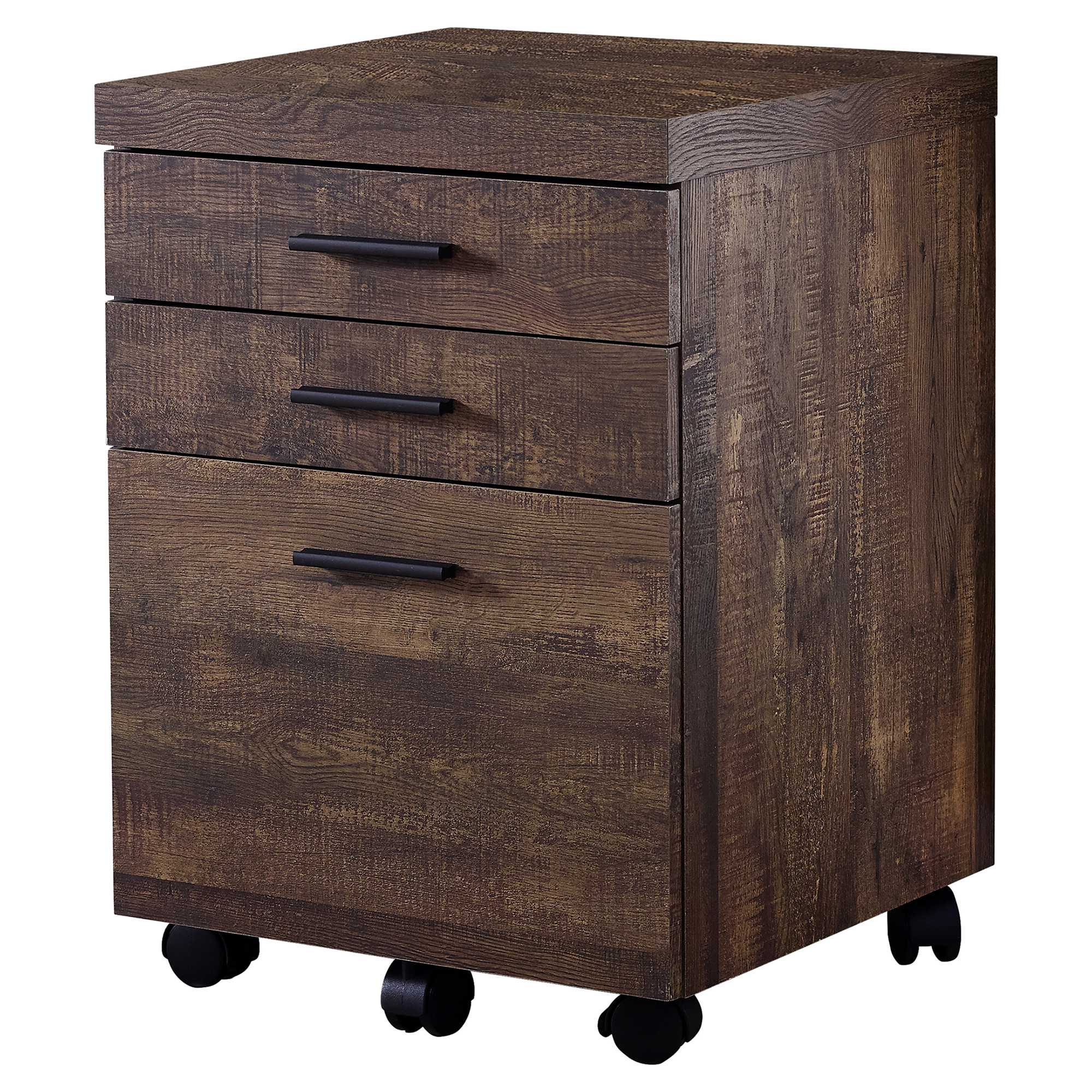 25.25" Particle Board And Mdf Filing Cabinet With 3 Drawers