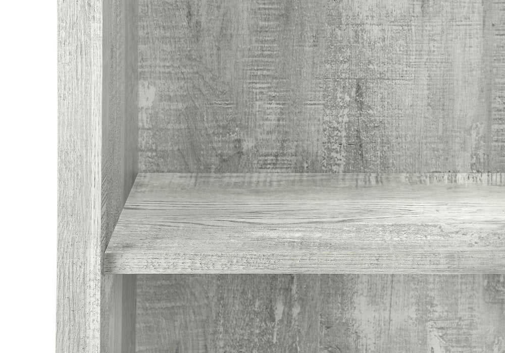 48" Brown Distressed Wood Adjustable Four Tier Bookcase