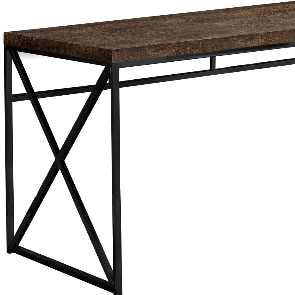 47" Brown and Black Computer Desk