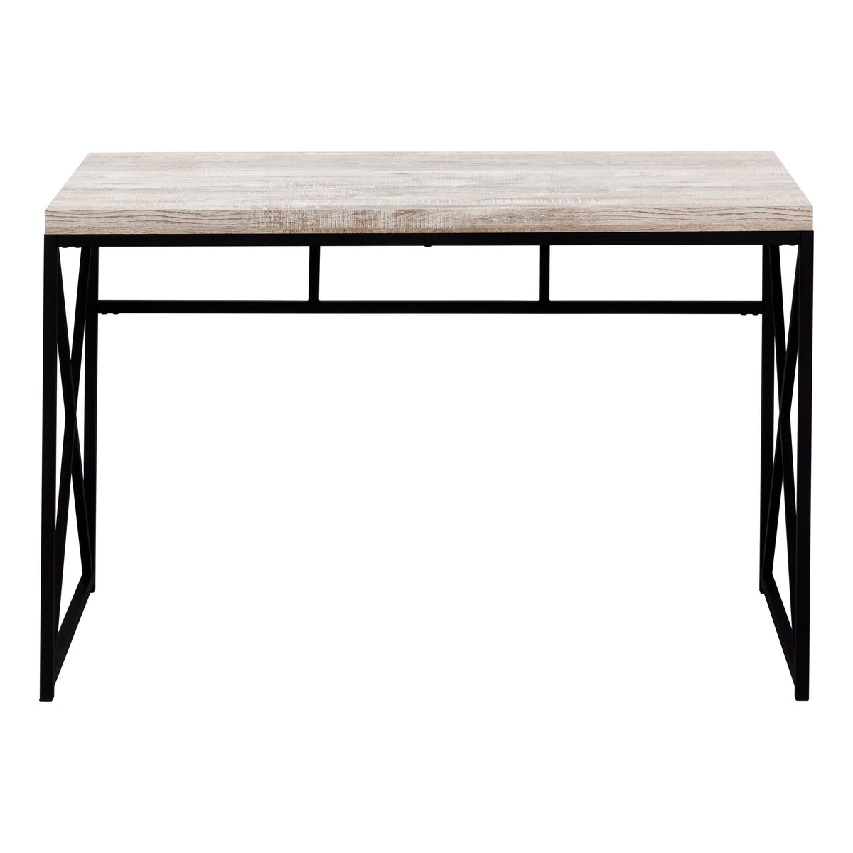 47" Taupe and Black Computer Desk
