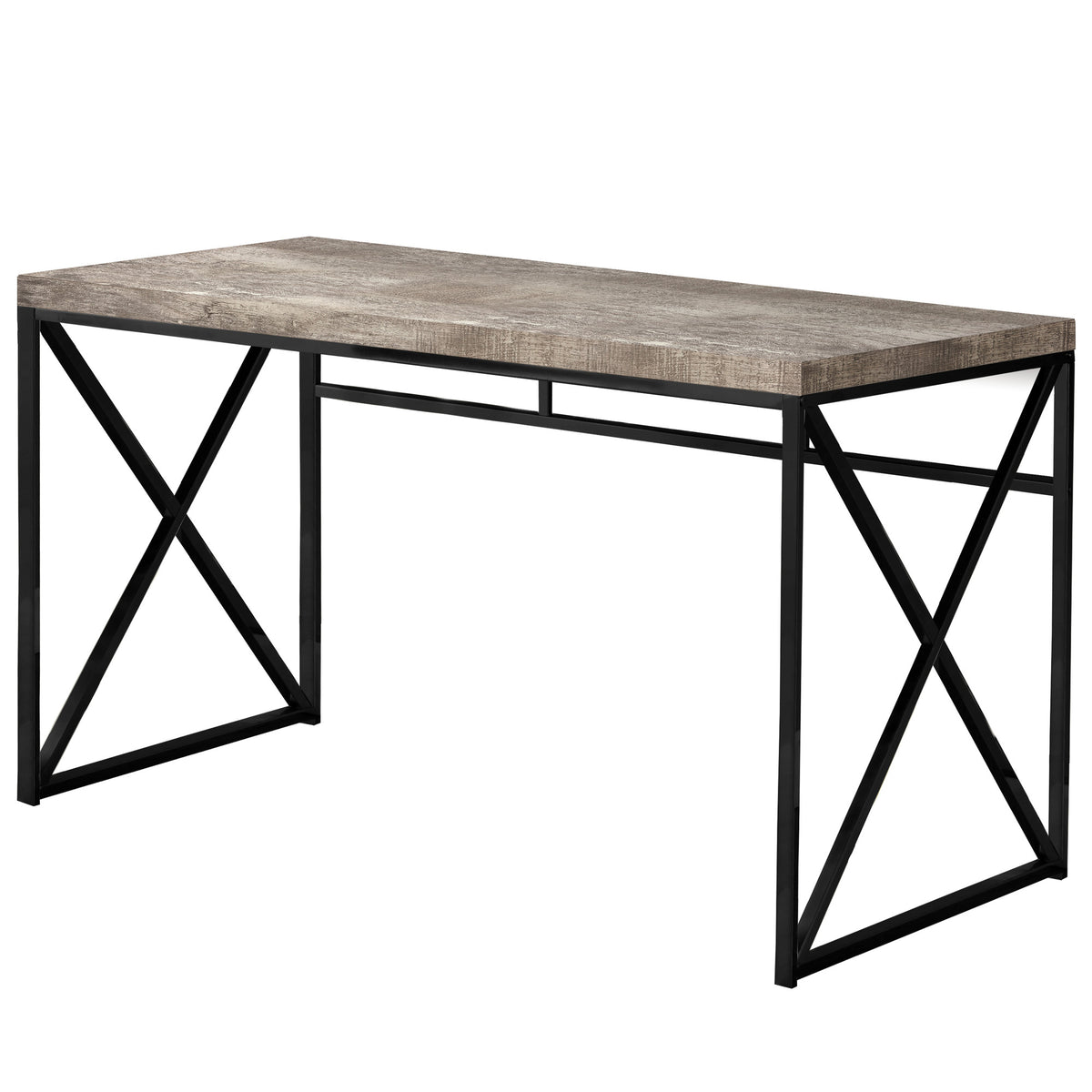 47" Taupe and Black Computer Desk
