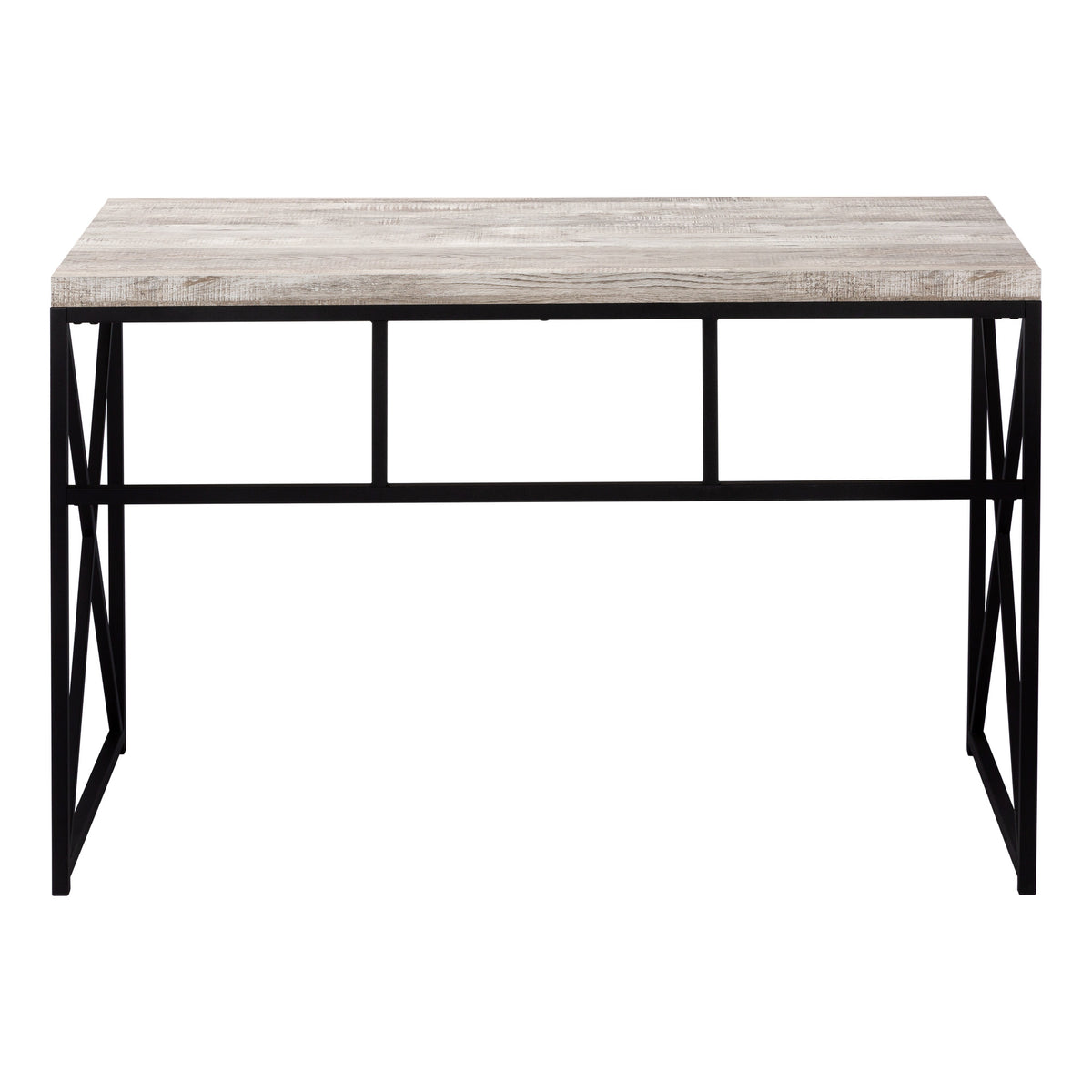 47" Taupe and Black Computer Desk