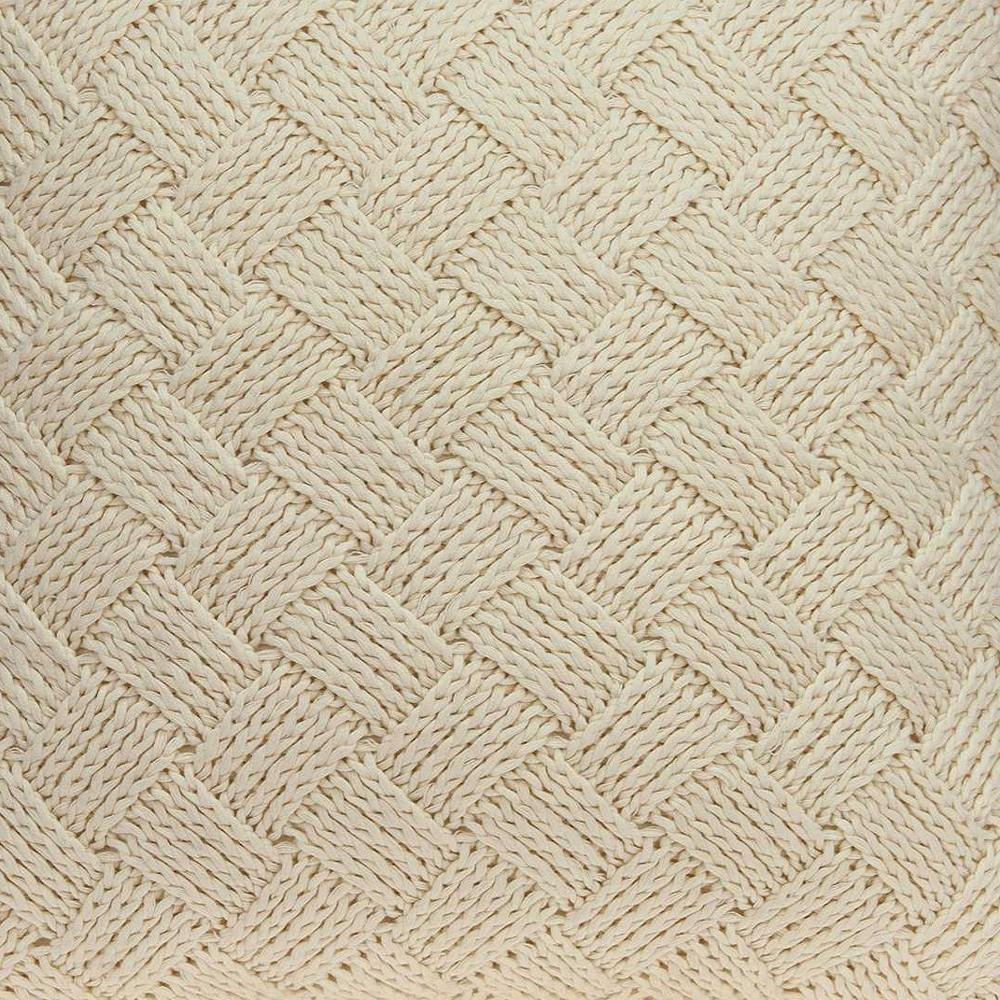20" X 7" X 20" Transitional Beige Pillow Cover With Poly Insert