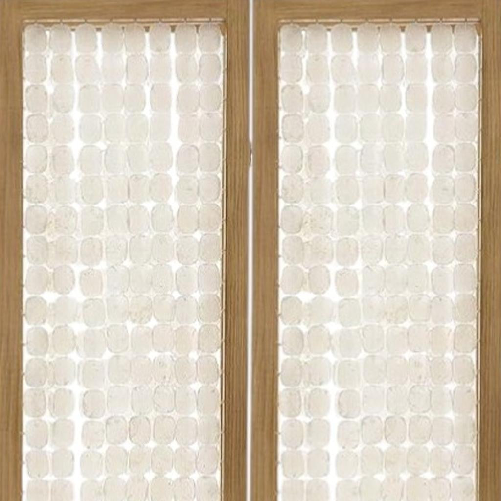 71" Clear Folding Three Panel Screen Room Divider