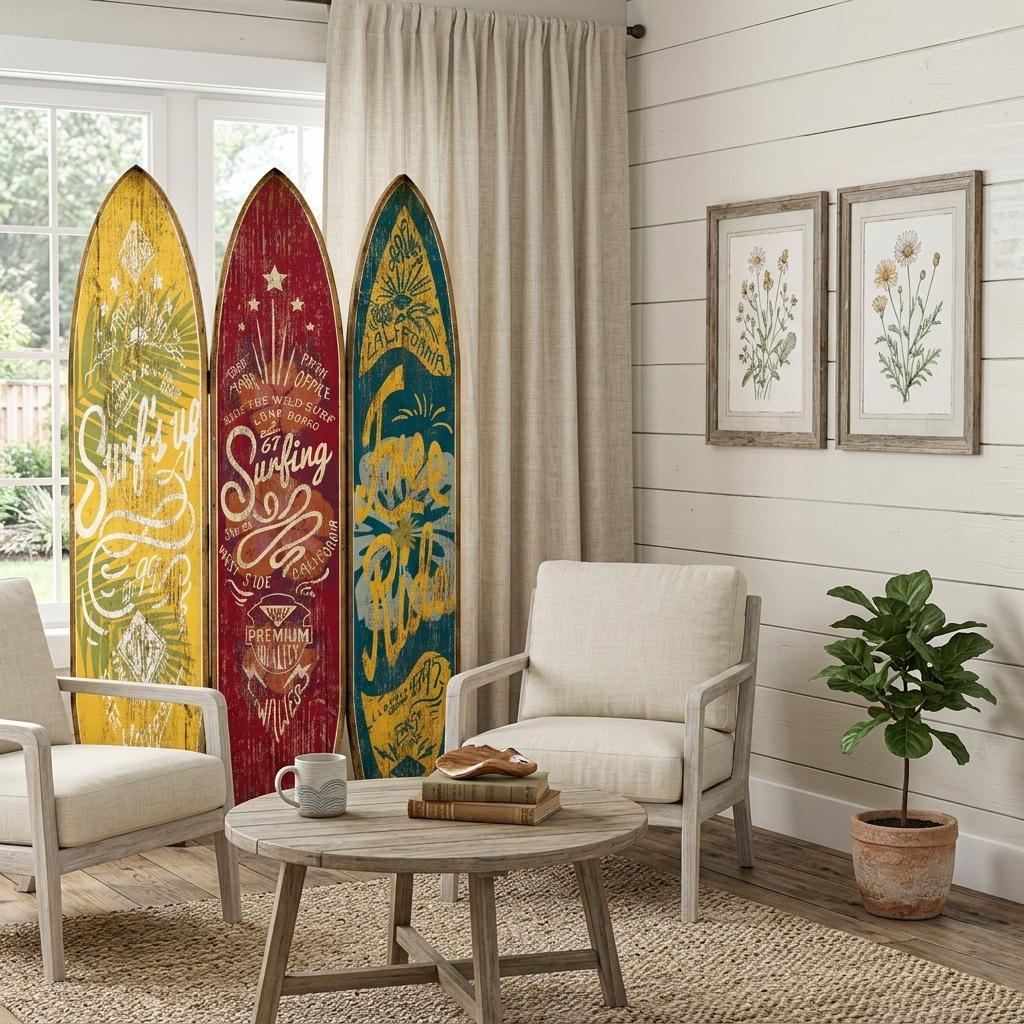 71" Blue Red and Yellow Solid Wood Folding Three Panel Screen Room Divider