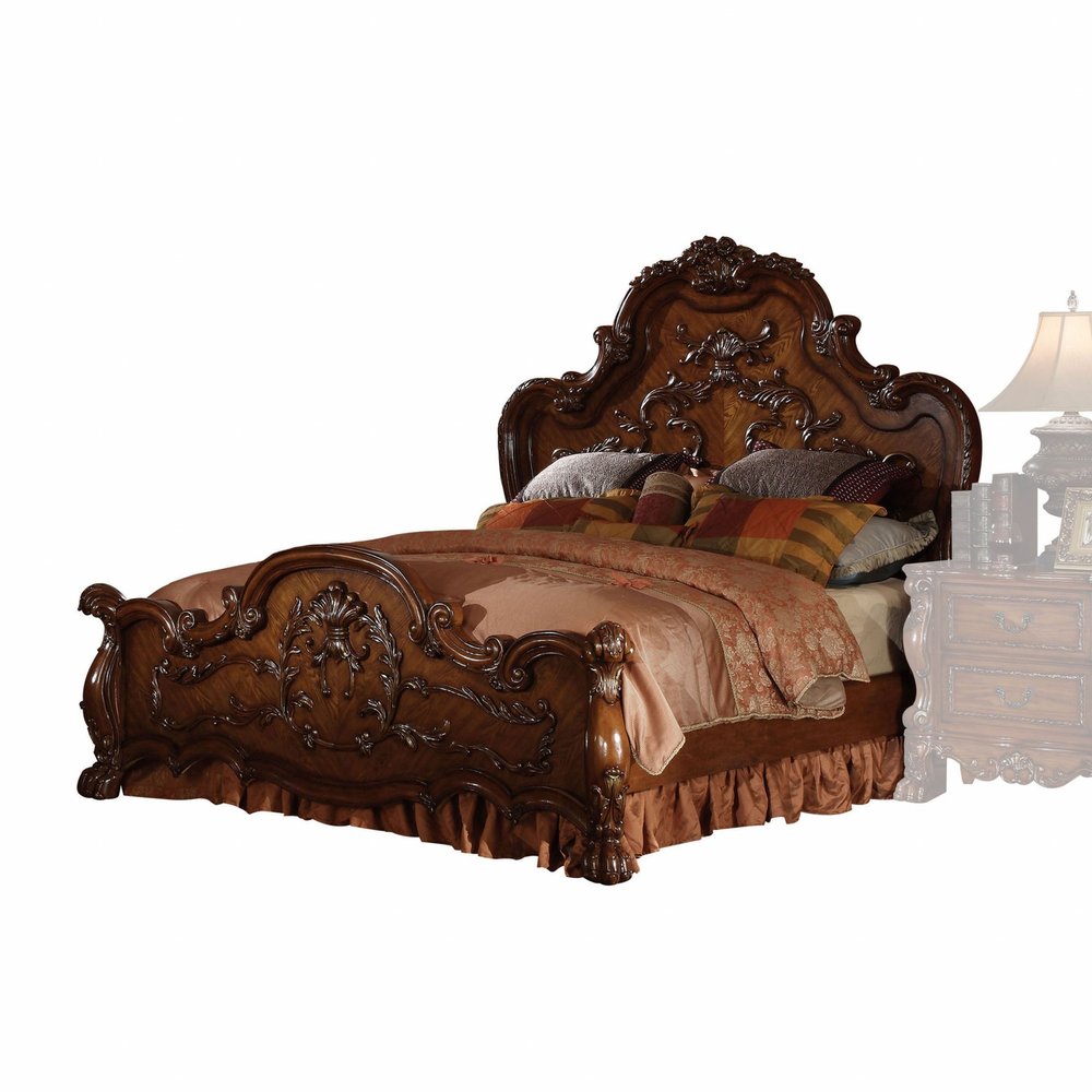 Brown Solid Wood Bed Frame