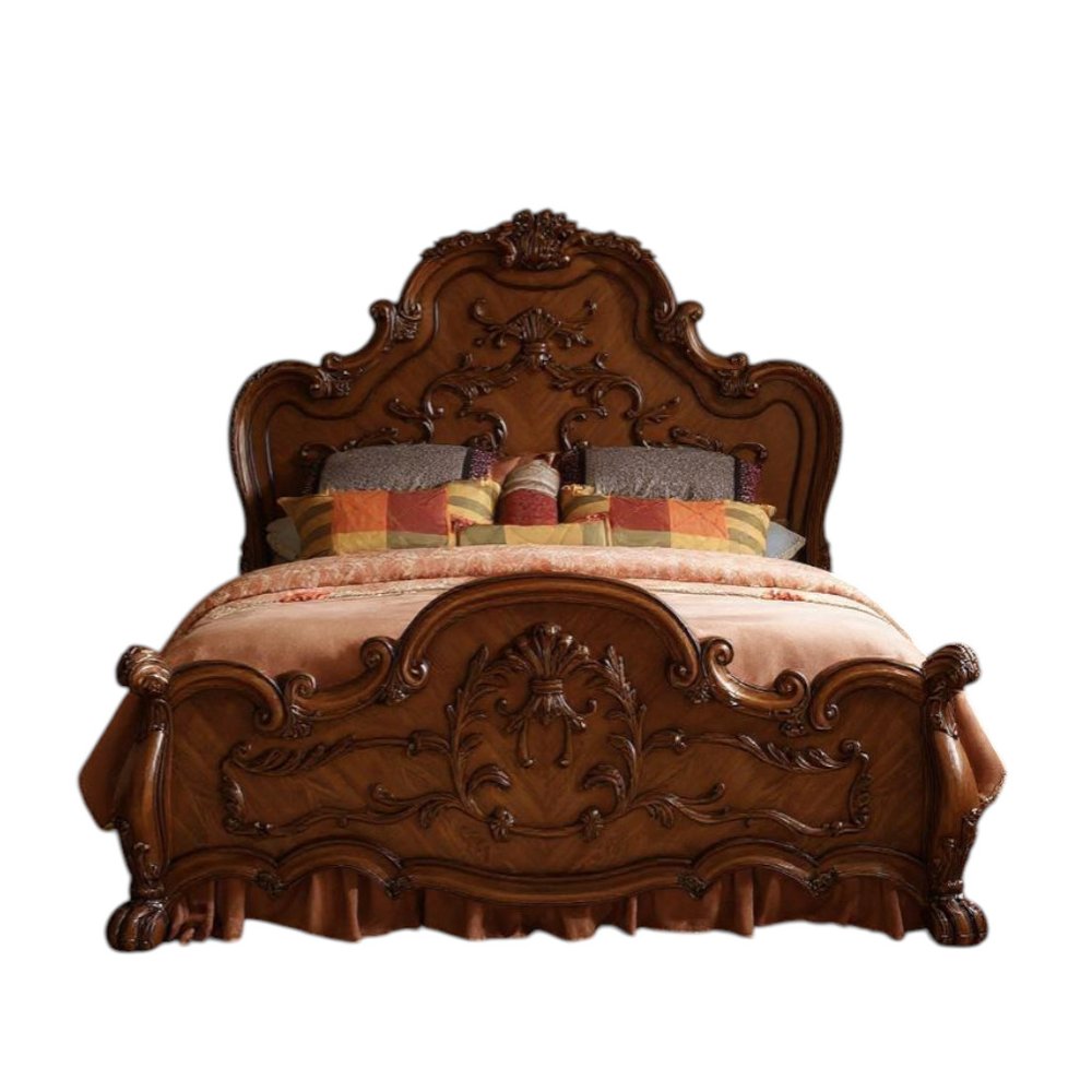 Brown Solid Wood Bed Frame