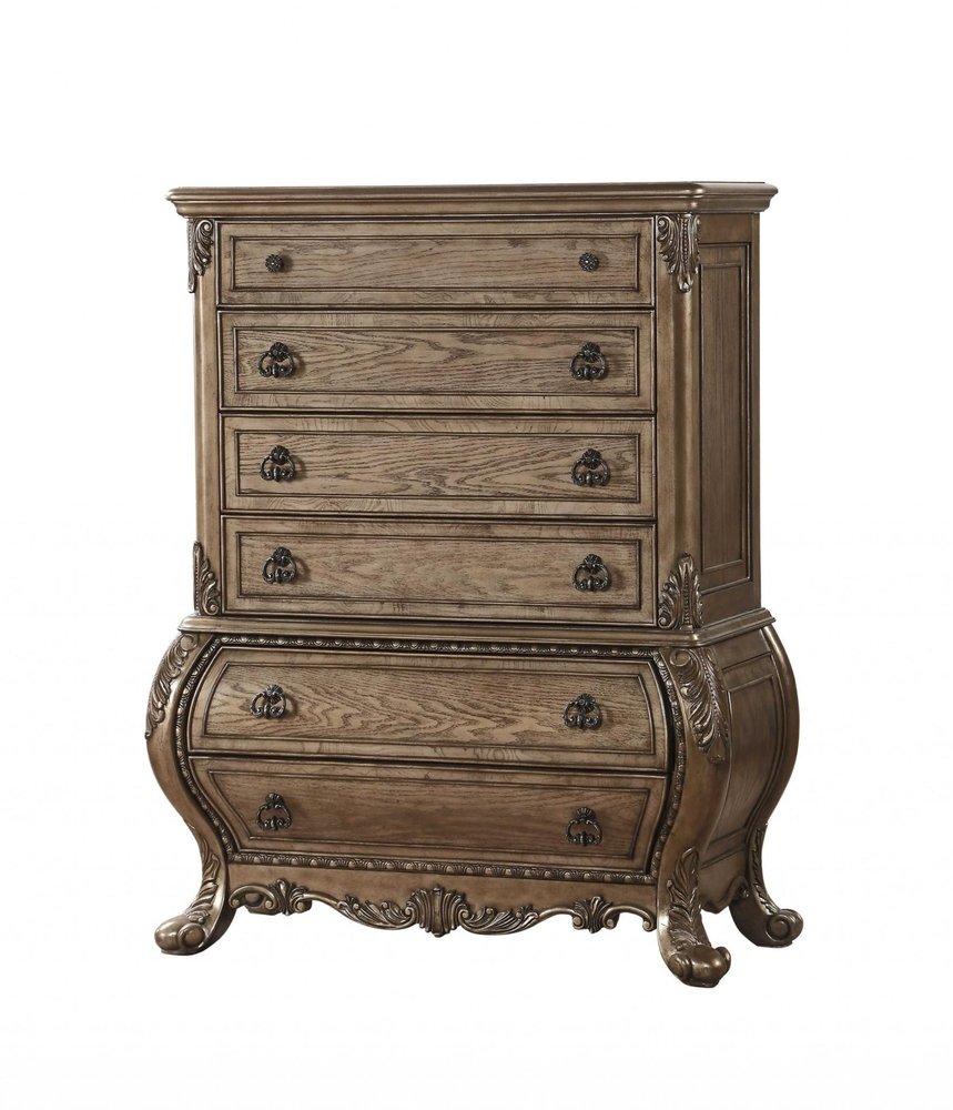 41" Brown Solid Wood 11 Combo Dresser