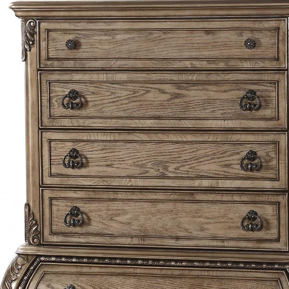 41" Brown Solid Wood 11 Combo Dresser