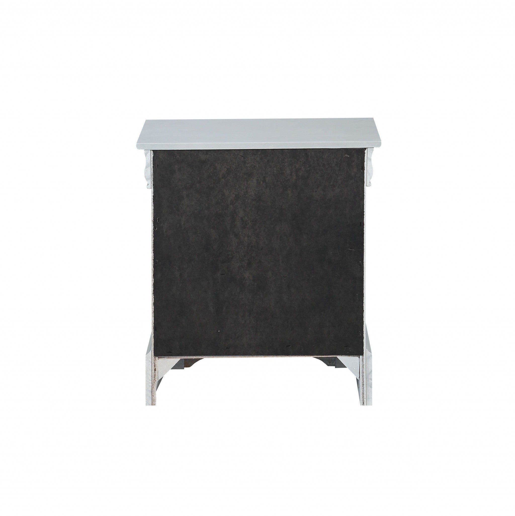 24" Gray Two Drawers Nightstand