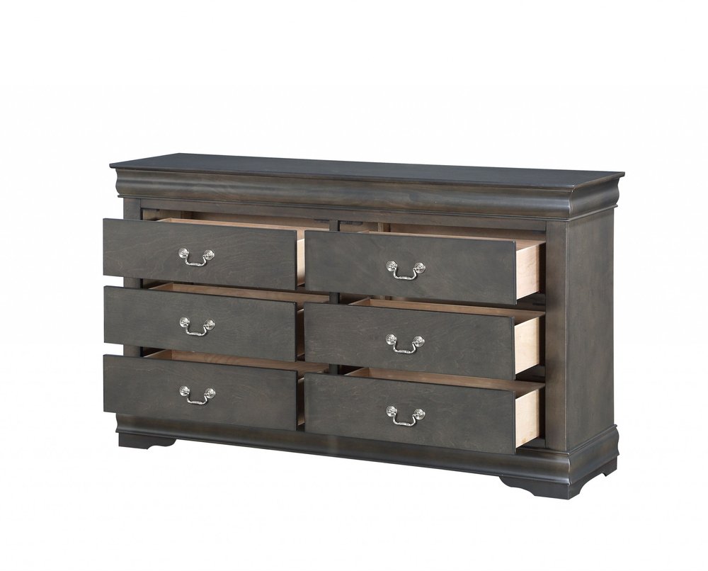 23" Off White Solid Wood Nine Drawer Double Dresser