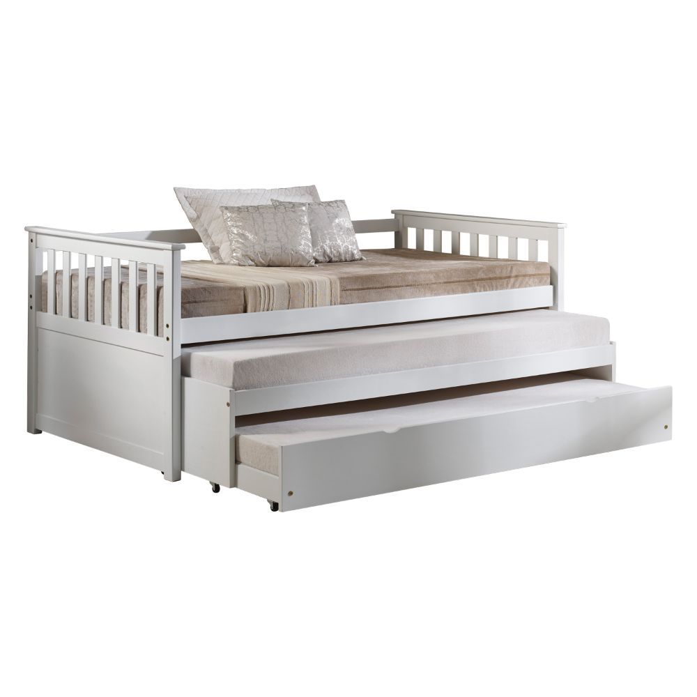 Twin Brown And Gray Bed With Trundle