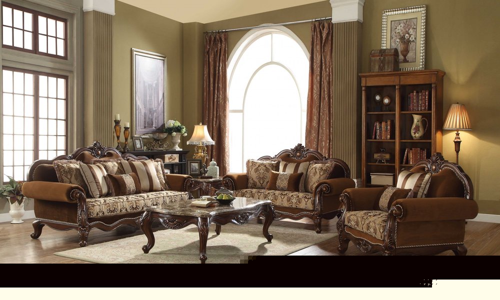 37" Brown Velvet Floral Club Chair And Toss Pillows