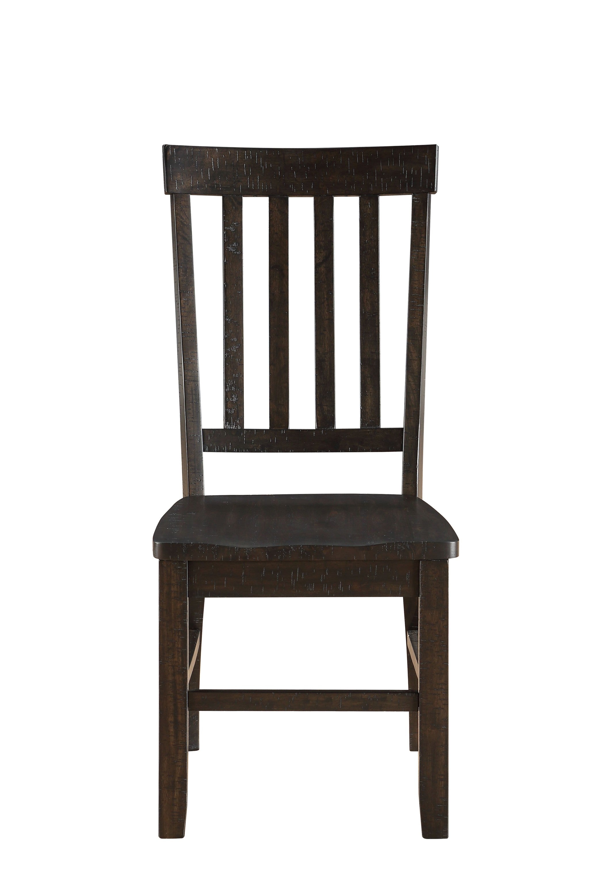 Set Of Two Brown Acacia Ladder Back Dining Chairs