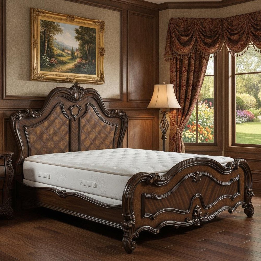 Brown King Bed Frame