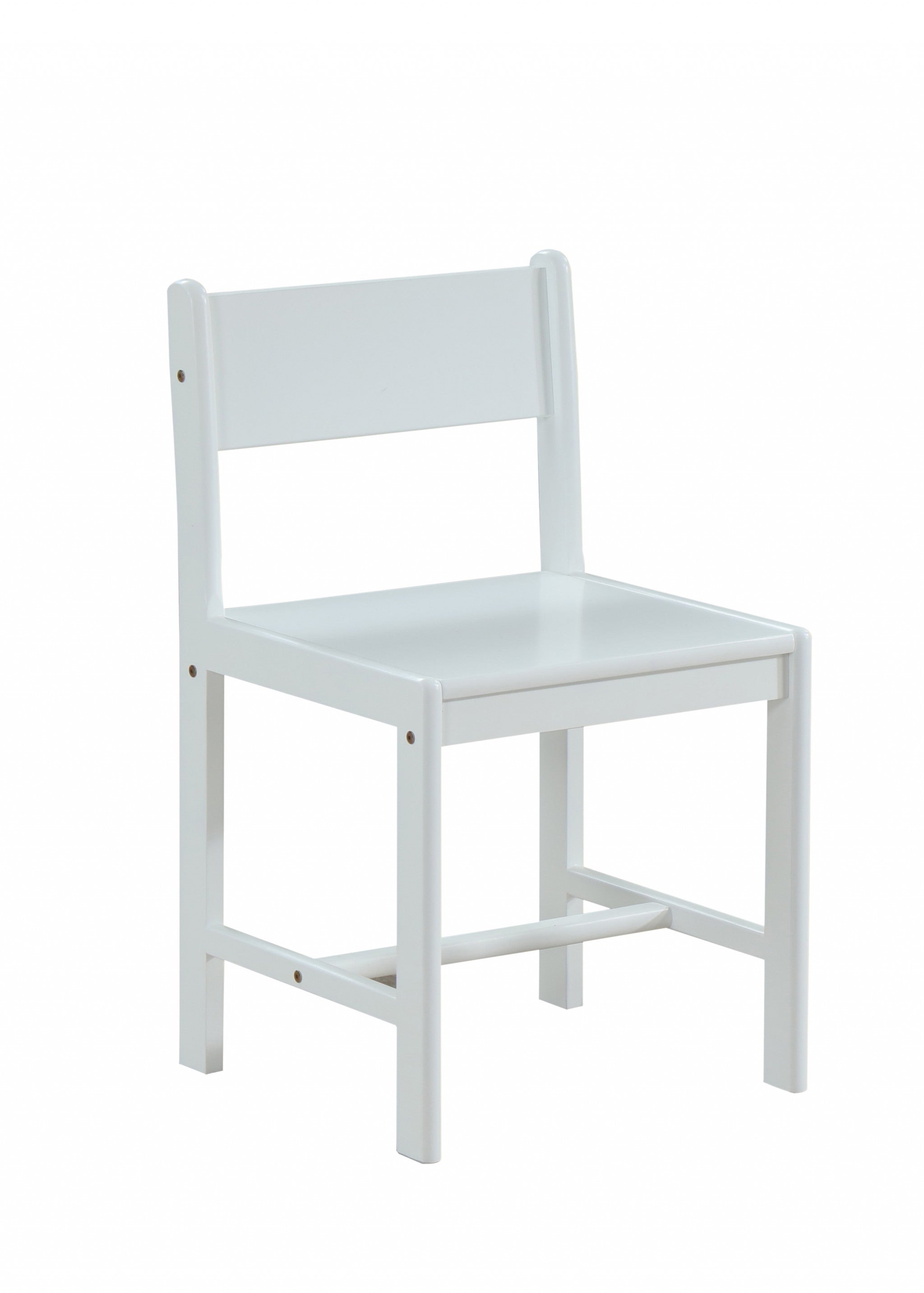 White Wood Stationary Desk Chair