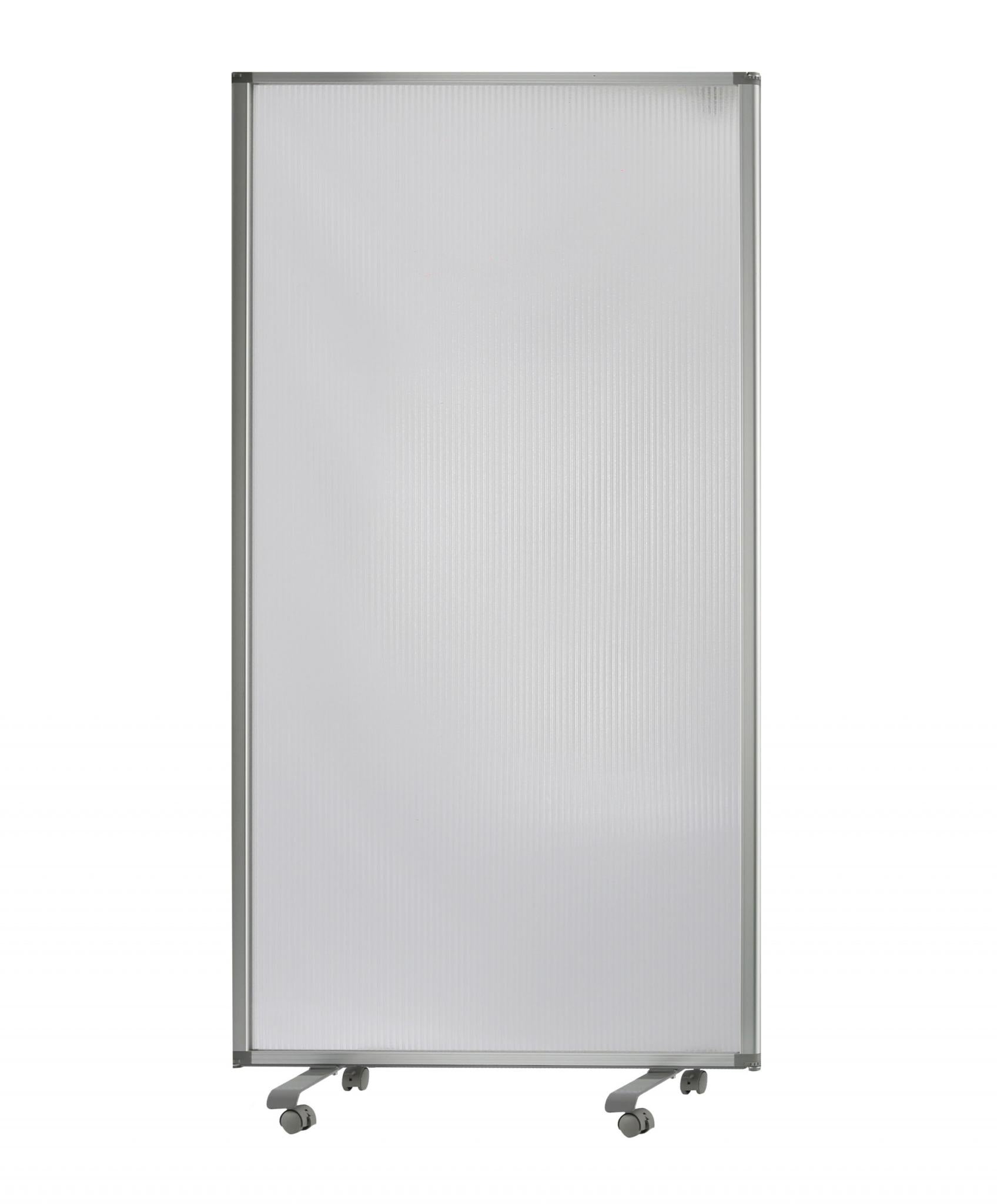 71" White Iron Folding Three Panel Screen Room Divider