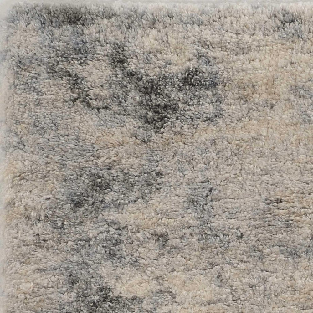 8' X 10' Ivory And Blue Abstract Area Rug
