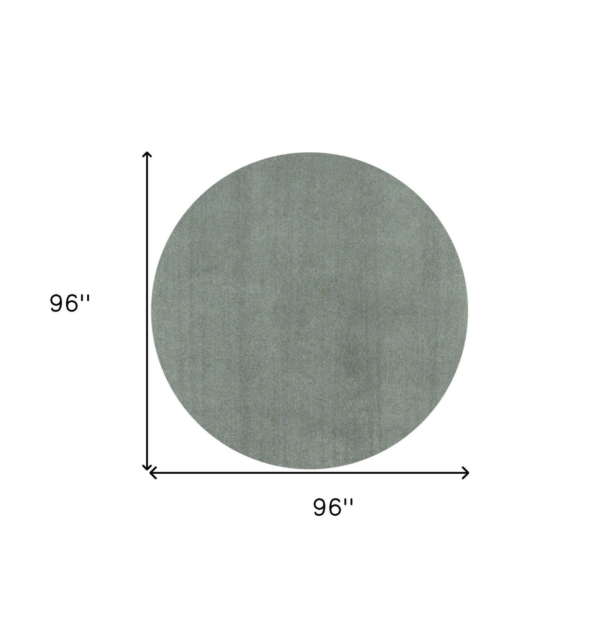 8' Slate Blue Hand Woven Round Rug