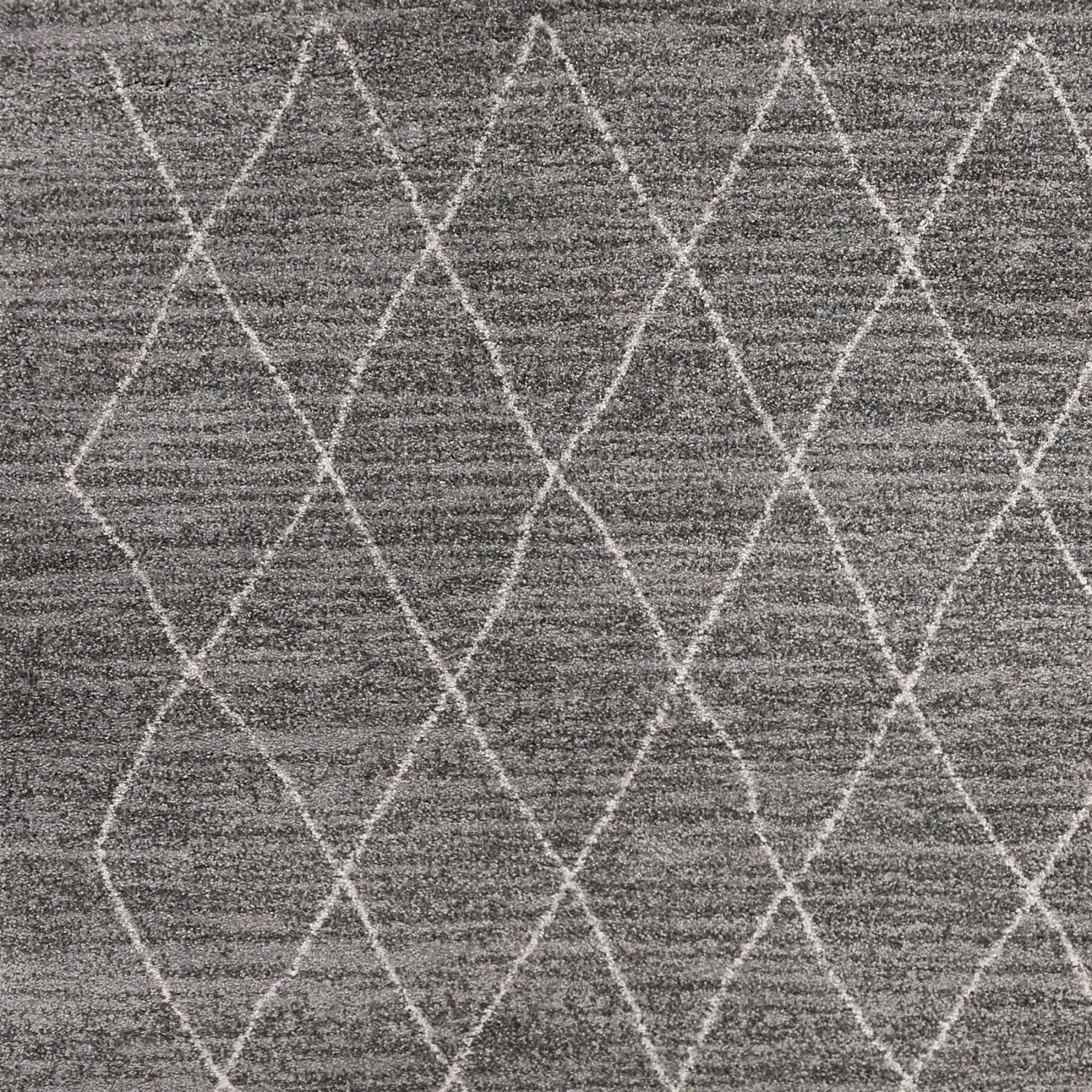8' X 11' Gray And Ivory Geometric Area Rug