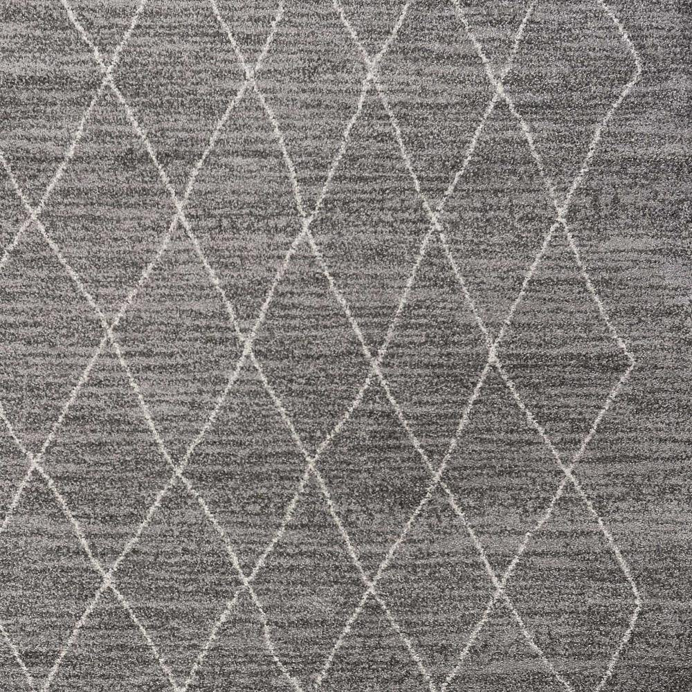 8' X 11' Gray And Ivory Geometric Area Rug