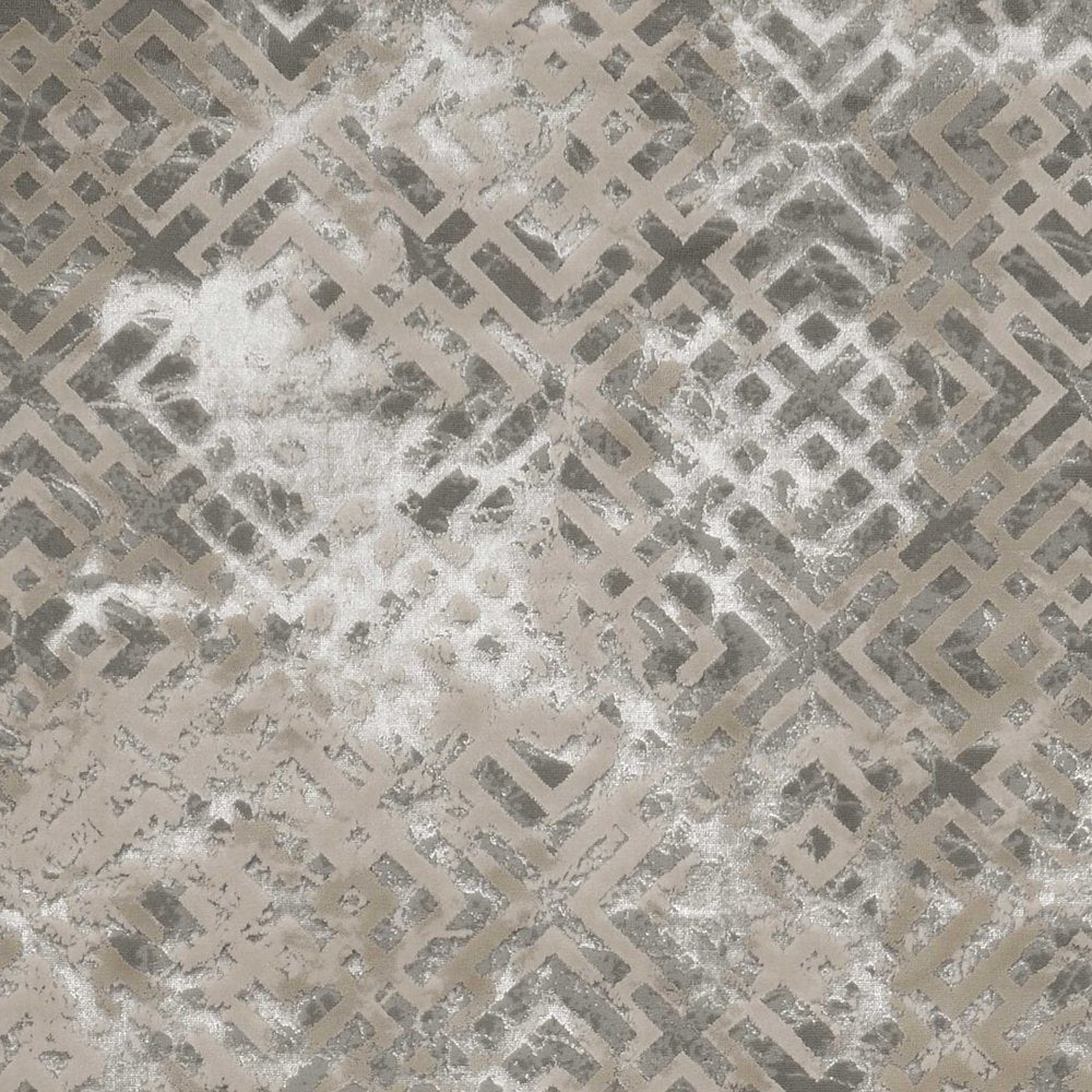 7' X 10' Sand And Light Blue Geometric Area Rug